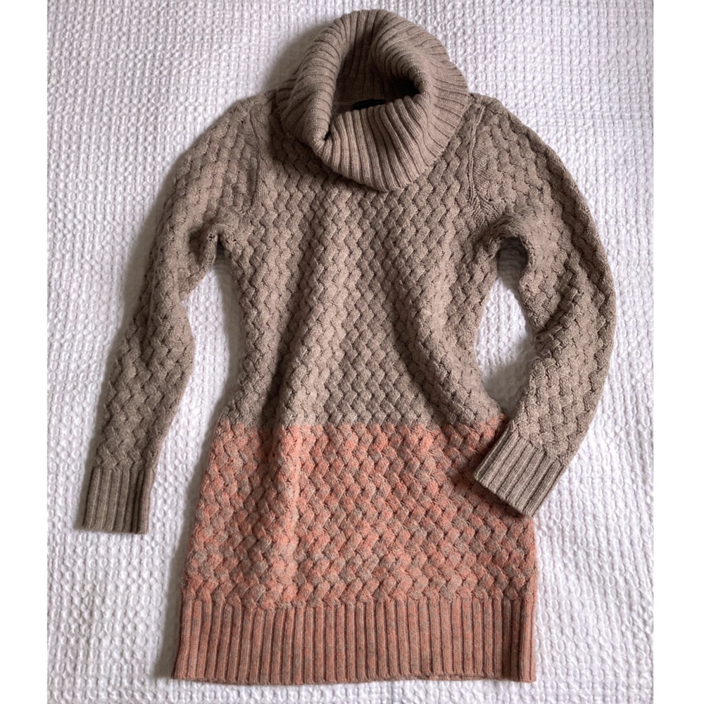 Cable knit sweater dress